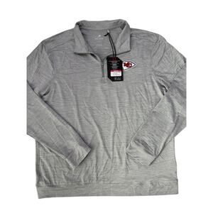Men's antigua kansas city chiefs quarter zip - size Large